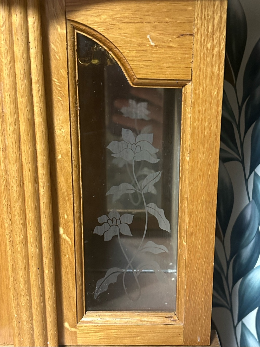 Vintage Wood Jewelry Armoire - Picture 3 of 14